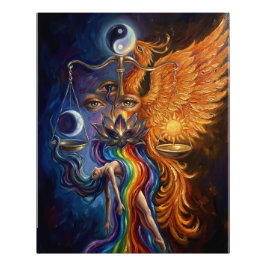 Phoenix & Lotus Spiritual Photo Enlargement Wall A Fototryck