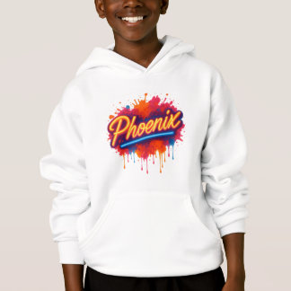 Phoenix Neon Graffiti - Retro Street Art Glow T Shirt