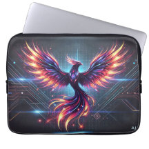 Phoenix Neon Laptop sleeve - Futuristiska