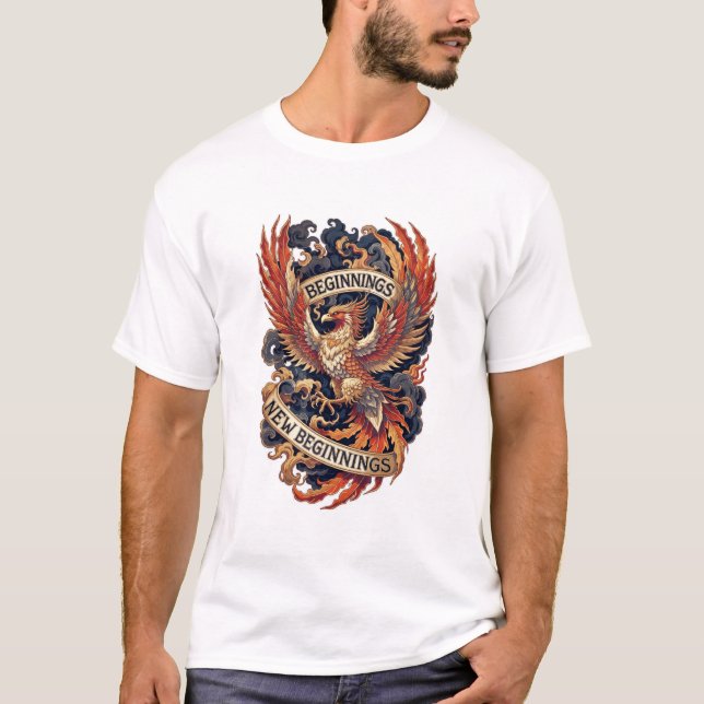 Phoenix New Year T-Shirt, Premium Mythology T Shirt (Framsida)