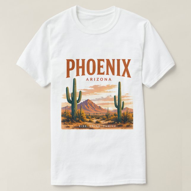 Phoenix ökenstadssiluett t shirt (Design framsida)