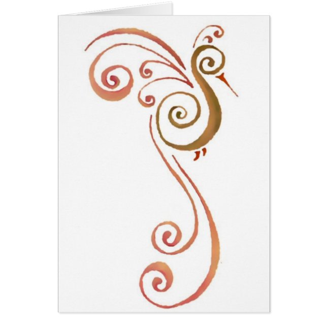 Phoenix på vilar hälsningskort (Framsidan)