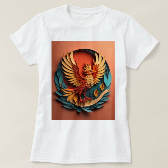 Phoenix Papperskonst Design T-shirt  (Design framsida)