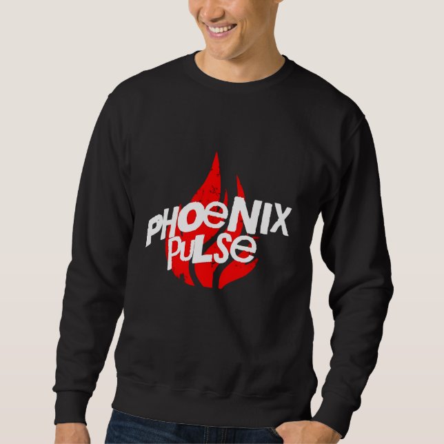"Phoenix Pulse Flame Graphic T-Shirt - Fet and Fi Lång Ärmad Tröja (Framsida)