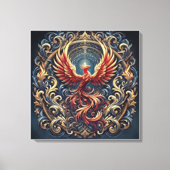 Phoenix Reborn: Ett tidslöst mästerverk Canvas (Framsida)