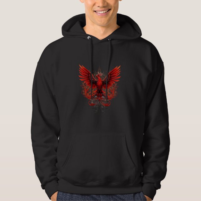 Phoenix Reborn Mythical Bird Fire Phoenix Bird Rej Hoodie (Framsida)