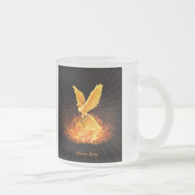 Phoenix resning frostad glasmugg (Höger)