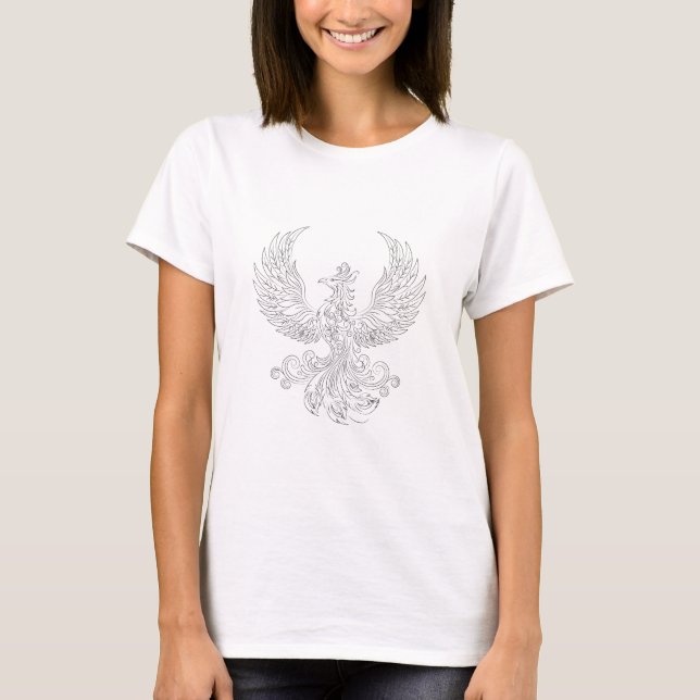 Phoenix Rise into the New Year T Shirt (Framsida)