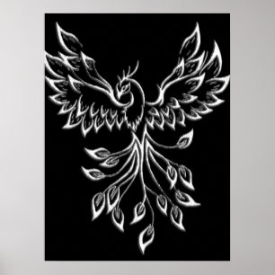 Phoenix Rises på Black Poster