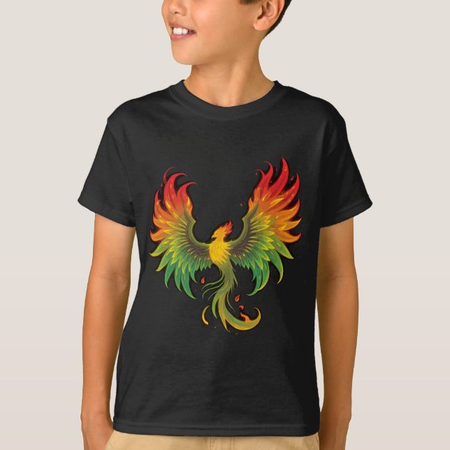 Phoenix Rising – Ein Design voller Kraft und Wiede T Shirt (Framsida)