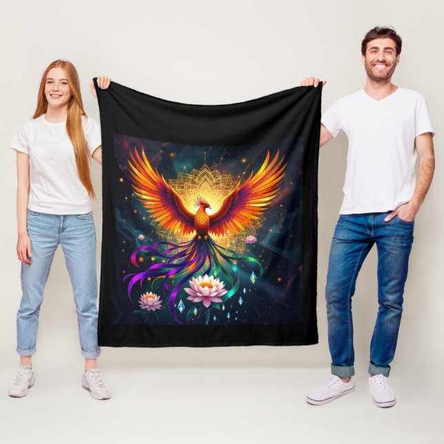Phoenix Rising Fire Fleecefilt (På plats)