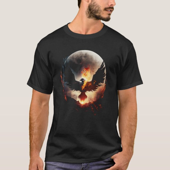 Phoenix Rising From Ashes Resurrectio Rebirth New  T Shirt (Framsida)