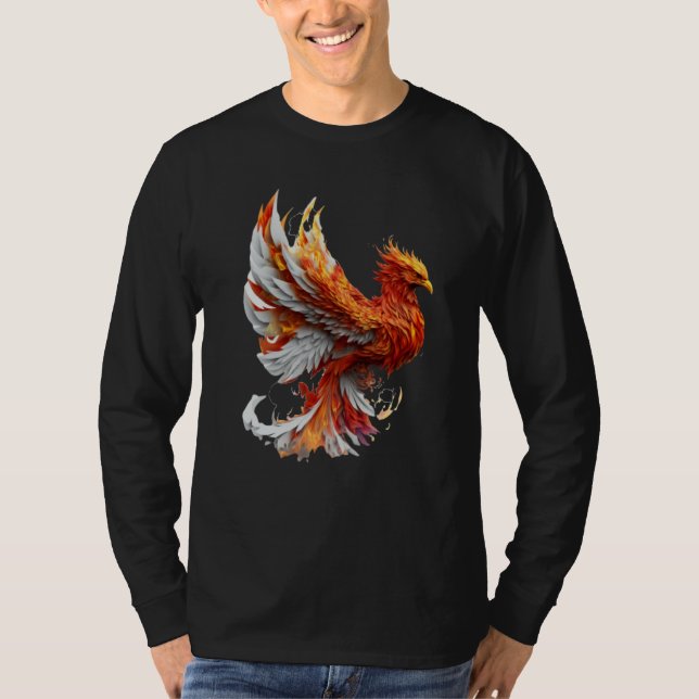 Phoenix Rising From Ashes Resurrection Rebirth New T Shirt (Framsida)