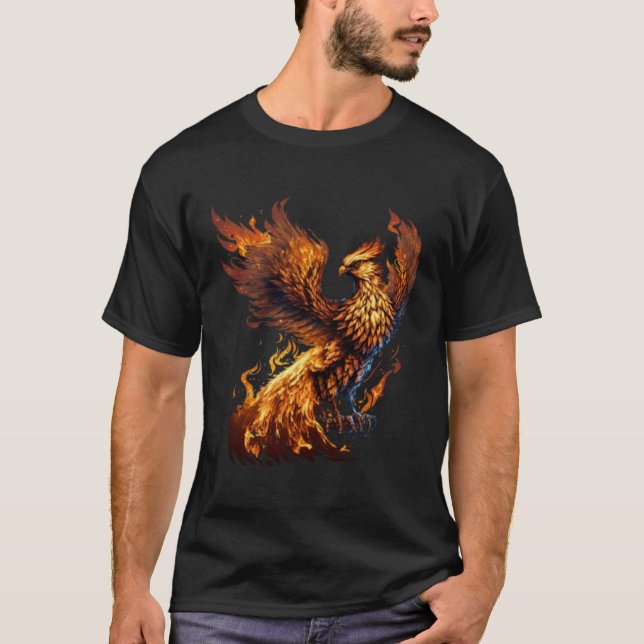 Phoenix Rising From Ashes Resurrection Rebirth New T Shirt (Framsida)