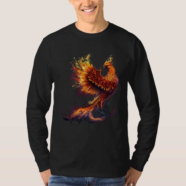 Phoenix Rising From Ashes Resurrection Rebirth New T Shirt (Framsida)