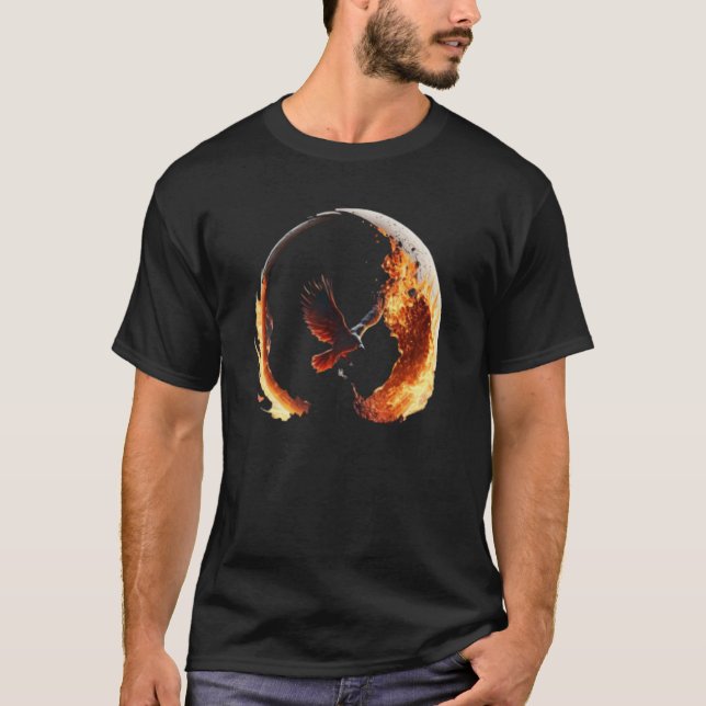 Phoenix Rising From Ashes Resurrection Rebirth New T Shirt (Framsida)