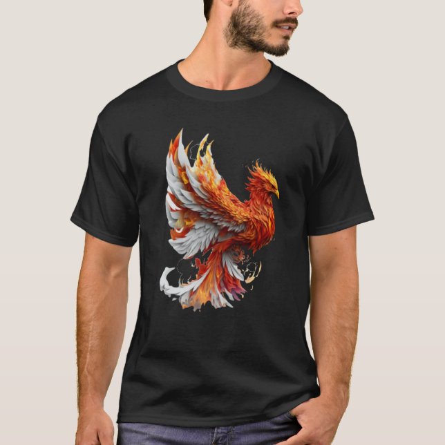 Phoenix Rising From Ashes Resurrection Rebirth New T Shirt (Framsida)