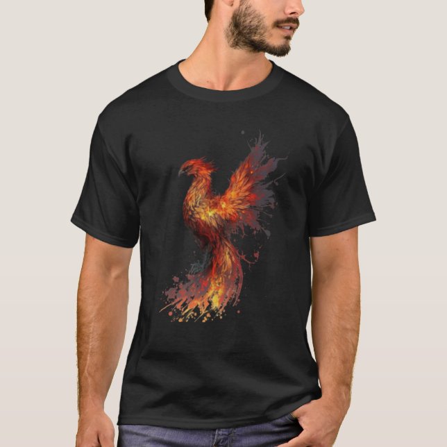 Phoenix Rising From Ashes Resurrection Rebirth New T Shirt (Framsida)
