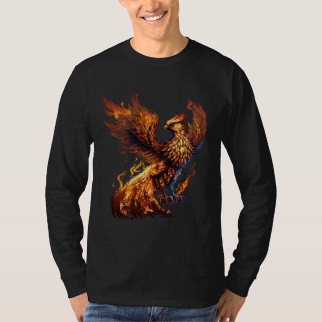 Phoenix Rising From Ashes Resurrection Rebirth New T Shirt (Framsida)