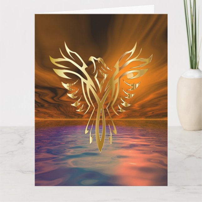 Phoenix Rising Greeting Card Kort (Framsida)