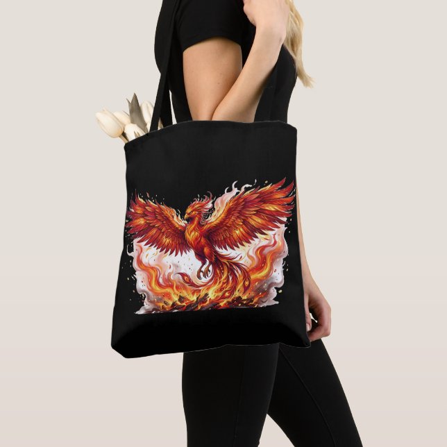 Phoenix Rising-handväskan Tygkasse (Närbild)