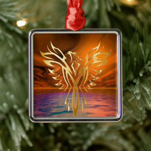 Phoenix Rising Julgransprydnad Metall