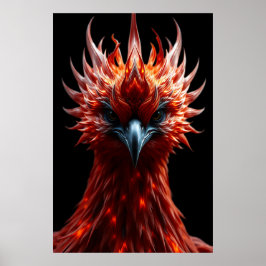 🔥 Phoenix Rising - Majestätisk Eld Fågel Fantasi  Poster