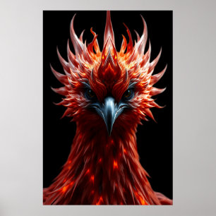 🔥 Phoenix Rising - Majestätisk Eld Fågel Fantasi Poster