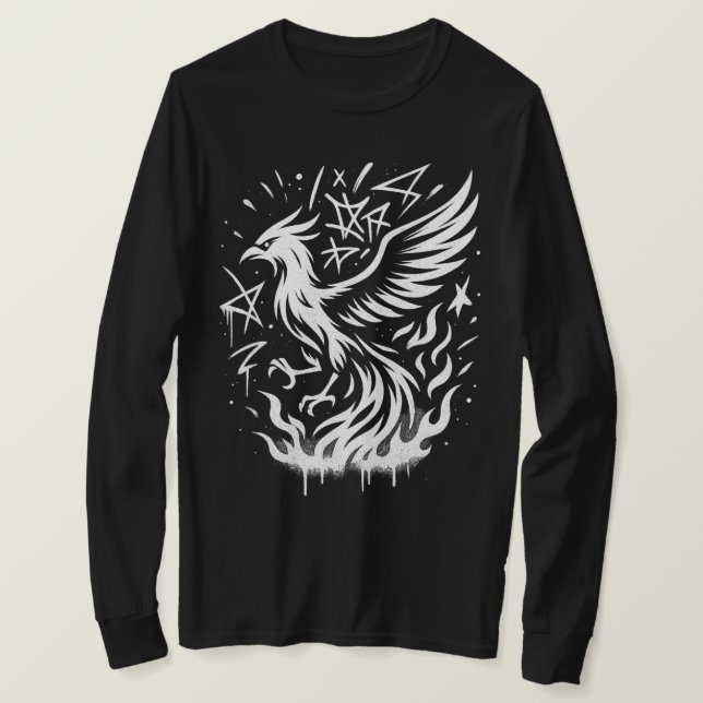 Phoenix Rising: Samurajens Eld T Shirt (Design framsida)