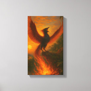 Phoenix Rising — Signatur Akryl Orrin Studios Canvastryck