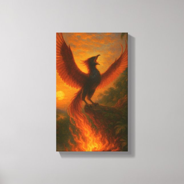 Phoenix Rising — Signatur Akryl | Orrin Studios Canvastryck (Framsida)