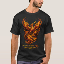 Phoenix Rising Stå Utanför Tänds Upp Stig Fantasy T Shirt