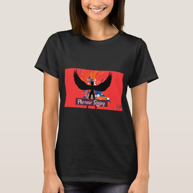 Phoenix Rising T-Shirt – Bold Empowerment Tee (Framsida)