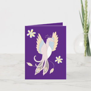 Phoenix Rising Whimsical Magiska Vänner Kort