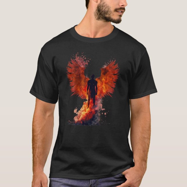 Phoenix Rising Wings Resurrection Rebirth New Begi T Shirt (Framsida)