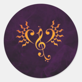 Phoenix Sång-dekal Runt Klistermärke