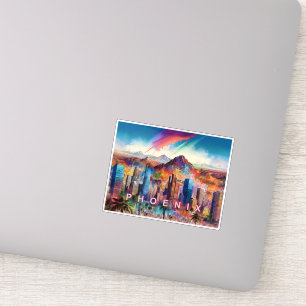 Phoenix Skyline Abstrakt Art Klistermärken