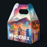 Phoenix Skyline Abstrakt Art Presentaskar<br><div class="desc">Lägg till en modern pekpenna till evenemanget med den här förmånslådan som innehåller abstrakt Phoenix-skyltkonst. Perfekt för bröllop,  party eller företagsgåvor.</div>