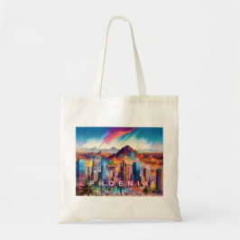 Phoenix Skyline Abstrakt Art Tygkasse