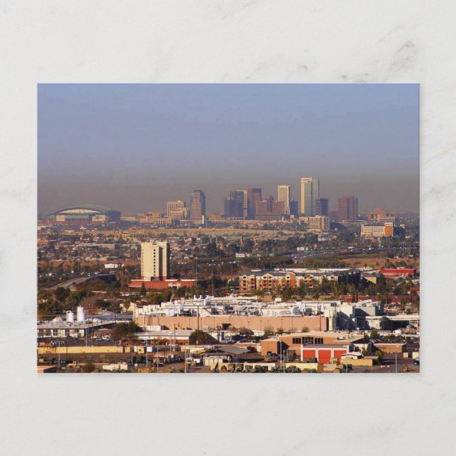 Phoenix Skyline, Arizona Vykort (Framsida)