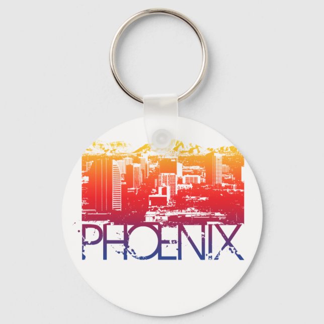 Phoenix Skyline Design Nyckelring (Framsida)