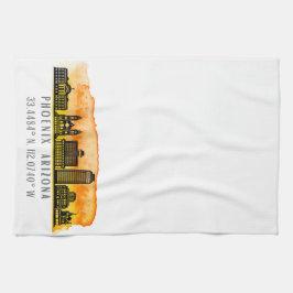 Phoenix Skyline Karta Coordinates Kökshandduk