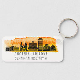 Phoenix Skyline Karta Coordinates Nyckelring