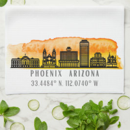 Phoenix Skyline Kartkoordinater Kökshandduk