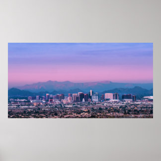 Phoenix Skyline Rosa Twilight Poster
