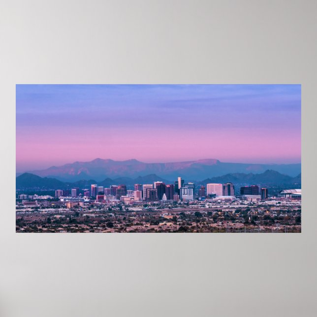Phoenix Skyline Rosa Twilight Poster (Framsidan)
