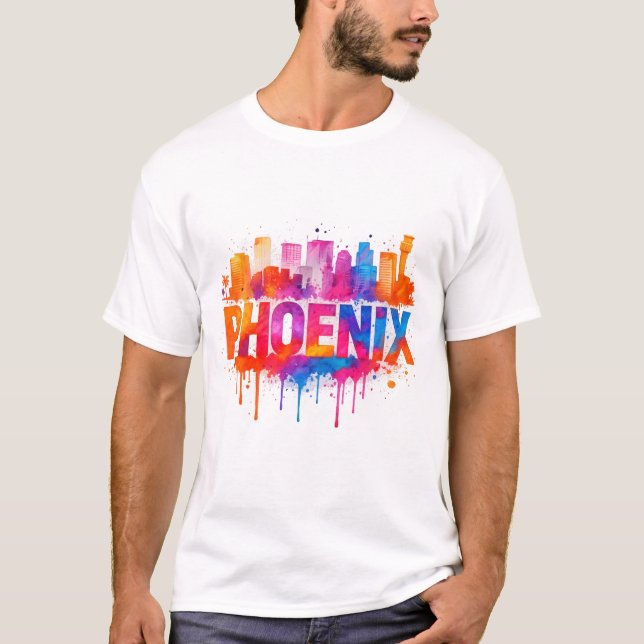 Phoenix Skyline T Shirt (Framsida)