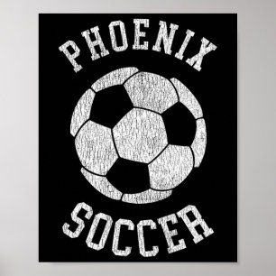 Phoenix Soccer Retro Nött 90-Tal Retro Poster