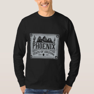Phoenix-staten Arizona Estd 1881 Cactus Mountain T Shirt