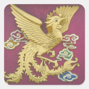 Phoenix Stickers Fyrkantigt Klistermärke
